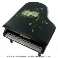 Bo&icirc;tes &agrave; bijoux musicales en bois sans ballerines Bo&icirc;te &agrave; bijoux musicale sans ballerine : bo&icirc;te &agrave; bijoux musicale en forme de piano &agrave; queue