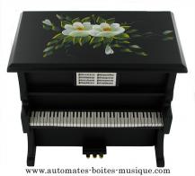 Instruments de musique miniature en bois Instrument de musique miniature en bois : piano droit miniature avec ballerine dansante