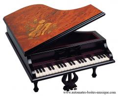 Bo&icirc;tes &agrave; bijoux musicales en bois sans ballerines Bo&icirc;te &agrave; bijoux musicale sans ballerine : bo&icirc;te &agrave; bijoux musicale en forme de piano &agrave; queue