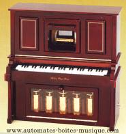 Instruments de musique m&eacute;canique en bois Instrument de musique m&eacute;canique : piano m&eacute;canique &agrave; cylindres interchangeables Mr Christmas