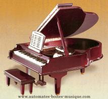 Instruments de musique m&eacute;canique en bois Instrument de musique m&eacute;canique : piano m&eacute;canique &agrave; queue avec disques interchangeables Mr Christmas