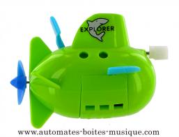Automates v&eacute;hicules flottants Automate v&eacute;hicule flottant : sous-marin automate flottant vert