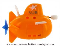 Automates v&eacute;hicules flottants Automate v&eacute;hicule flottant : sous-marin automate flottant orange
