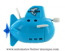 Automates v&eacute;hicules flottants Automate v&eacute;hicule flottant : sous-marin automate flottant bleu