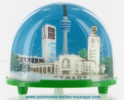 Boules à neige non musicales fabriquées en Allemagne (sur commande) Boule à neige classique non musicale allemande : boule à neige en plastique touristique