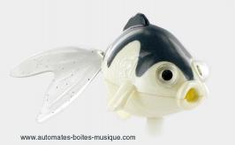 Automates animaux nageurs Automate animal nageur &agrave; ressort : poisson automate nageur de couleur noire