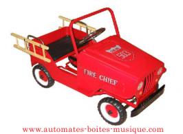 Voitures m&eacute;caniques modernes &agrave; p&eacute;dales Voiture m&eacute;canique moderne &agrave; p&eacute;dales : voiture &agrave; p&eacute;dales jeep des pompiers