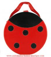 Sacs musicaux en cuir pour enfants Sac musical pour enfant : sac musical en cuir "coccinelle"