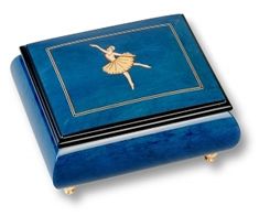 Bo&icirc;tes &agrave; bagues musicales teint&eacute;es Bo&icirc;te &agrave; bagues musicale : bo&icirc;te &agrave; bagues avec marqueterie ballerine dansante