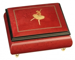 Bo&icirc;tes &agrave; bagues musicales teint&eacute;es Bo&icirc;te &agrave; bagues musicale : bo&icirc;te &agrave; bagues avec marqueterie ballerine dansante