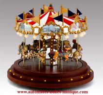 Grands carrousels musicaux miniatures Carrousel musical miniature Mr Christmas : carrousel musical Mr Christmas "Town square"