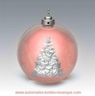 Boules musicales pour sapins de No&euml;l Boule musicale de No&euml;l Mr Christmas pour sapin de No&euml;l : boule musicale avec sapin de No&euml;l