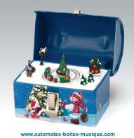 Bo&icirc;tes &agrave; musique anim&eacute;es de No&euml;l Bo&icirc;te &agrave; musique anim&eacute;e de No&euml;l Mr Christmas : bo&icirc;te &agrave; musique en forme de malette