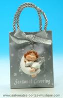 Bo&icirc;tes &agrave; musique sacs musicaux de No&euml;l Bo&icirc;te &agrave; musique sac musical de No&euml;l : bo&icirc;te &agrave; musique sac musical avec ange