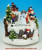 Bo&icirc;tes &agrave; musique anim&eacute;es de No&euml;l Bo&icirc;te &agrave; musique anim&eacute;e de No&euml;l : bo&icirc;te &agrave; musique avec enfants dansants