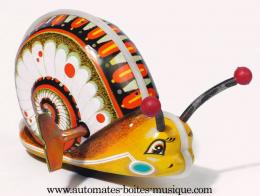Jouets m&eacute;caniques en m&eacute;tal Jouet m&eacute;canique en m&eacute;tal de collection : jouet m&eacute;canique escargot