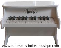 Instruments de musique traditionnels Instrument de musique miniature : piano miniature en bois de couleur blanche