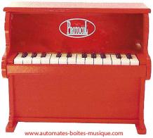 Instruments de musique traditionnels Instrument de musique miniature : piano miniature en bois de couleur rouge