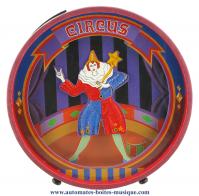 Tirelires musicales anim&eacute;es Tirelire musicale anim&eacute;e : tielire musicale anim&eacute;e en bois avec clown et baguette magique