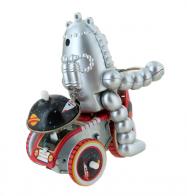 Jouets mécaniques en métal, tôle ou fer blanc Robot mécanique en métal, tôle et fer blanc : robot mécanique en métal "Robot au tricycle"