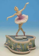 Jouets musicaux en porcelaine/polystone Jouet musical en polystone : jouet automate musical ballerine