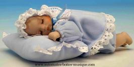 Jouets musicaux en porcelaine/polystone Jouet musical en porcelaine : jouet automate musical nouveau-n&eacute;