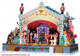 Man&egrave;ges musicaux miniatures et sonores Lemax Man&egrave;ge musical miniature Lemax de la collection "Village collection" : man&egrave;ge musical "Ballet Casse-noisette"