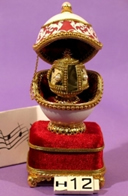 Oeufs musicaux en v&eacute;ritable coquille d oeuf de style faberg&eacute; Oeuf musical : oeuf musical en v&eacute;ritable coquille d'oeuf de style Faberg&eacute;
