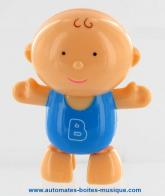 Automates humains nageurs Automate b&eacute;b&eacute; nageur m&eacute;canique : automate b&eacute;b&eacute; gar&ccedil;on nageur qui fait la planche