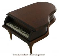 Instruments de musique miniature en bois Instrument de musique miniature en bois : piano &agrave; queue avec m&eacute;canisme musical de 18 lames