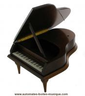Instruments de musique miniature en bois Instrument de musique miniature en bois : piano &agrave; queue avec m&eacute;canisme musical de 18 lames