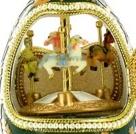 Oeufs musicaux en v&eacute;ritable coquille d oeuf de style faberg&eacute; Oeuf musical : oeuf musical en v&eacute;ritable coquille d'oeuf de style Faberg&eacute;
