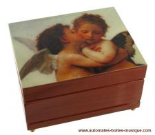 Bo&icirc;tes &agrave; bijoux musicales en bois sans ballerines Petite bo&icirc;te &agrave; bijoux musicale sans ballerine : bo&icirc;te &agrave; bijoux musicale &eacute;conomique avec deux anges