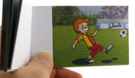 Folioscopes, feuilletoscopes ou flip books (Livres de dessins anim&eacute;s) Folioscope, feuilletoscope ou flip book : flip book "L'as du football"