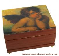 Bo&icirc;tes &agrave; bijoux musicales en bois sans ballerines Petite bo&icirc;te &agrave; bijoux musicale sans ballerine : bo&icirc;te &agrave; bijoux musicale avec ange