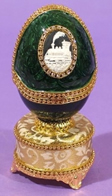 Oeufs musicaux en v&eacute;ritable coquille d oeuf de style faberg&eacute; Oeuf musical : oeuf musical en v&eacute;ritable coquille d'oeuf de style Faberg&eacute;