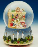 Boules à neige musicales de Noël disponibles sur commande (nous contacter) Boule à neige musicale de Noël : boule à neige musicale avec chats