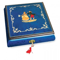 Bo&icirc;tes &agrave; bijoux musicales lut&egrave;ce cr&eacute;ations 18 et 30 lames Bo&icirc;te &agrave; bijoux musicale : bo&icirc;te &agrave; bijoux de 18 lames avec marqueterie danseurs