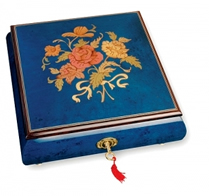 Bo&icirc;tes &agrave; bijoux musicales lut&egrave;ce cr&eacute;ations 18 et 30 lames Bo&icirc;te &agrave; bijoux musicale : bo&icirc;te &agrave; bijoux de 18 lames avec marqueterie bouquet de fleurs