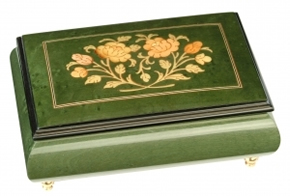 Bo&icirc;tes &agrave; bijoux musicales lut&egrave;ce cr&eacute;ations 18 et 30 lames Bo&icirc;te &agrave; bijoux musicale : bo&icirc;te &agrave; bijoux de 18 lames avec marqueterie fleurs