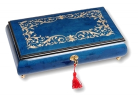 Bo&icirc;tes &agrave; bijoux musicales lut&egrave;ce cr&eacute;ations 18 et 30 lames Bo&icirc;te &agrave; bijoux musicale : bo&icirc;te &agrave; bijoux de 30 lames avec marqueterie arabesques