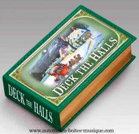 Livres musicaux miniatures Livre musical miniature en cuir avec sc&egrave;ne anim&eacute;e : livre musical avec sc&egrave;ne de bal