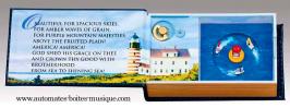 Livres musicaux miniatures Livre musical miniature en cuir avec sc&egrave;ne anim&eacute;e : livre musical avec sc&egrave;ne de navires