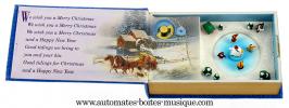 Livres musicaux miniatures Livre musical miniature en cuir avec sc&egrave;ne anim&eacute;e
