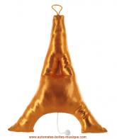 Doudous et mobiles musicaux Boîte à musique Lutèce Créations en tissu : boîte à musique Tour Eiffel Bronze avec mécanisme musical à ficelle