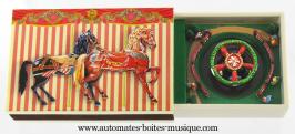 Bo&icirc;tes d allumettes musicales Bo&icirc;te d'allumettes musicale avec sc&egrave;ne anim&eacute;e miniature : carrousel