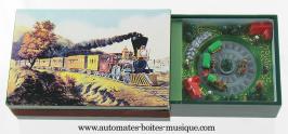Bo&icirc;tes d allumettes musicales Bo&icirc;te d'allumettes musicale avec sc&egrave;ne anim&eacute;e miniature : train
