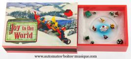 Bo&icirc;tes d allumettes musicales Bo&icirc;te d'allumettes musicale avec sc&egrave;ne anim&eacute;e miniature : bonhomme de neige