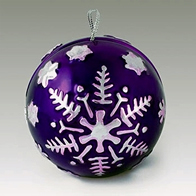 Boules musicales pour sapins de No&euml;l Boule musicale pour sapin de No&euml;l avec photos : boule musicale violette