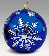 Boules musicales pour sapins de No&euml;l Boule musicale pour sapin de No&euml;l avec photos : boule musicale bleue